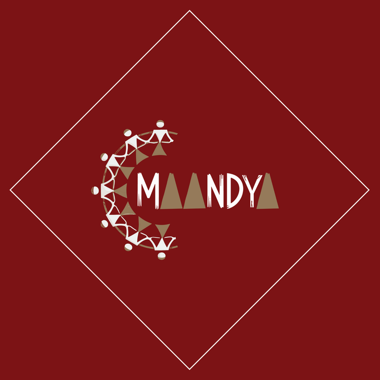 Logo with 'MANDY' text on a red background