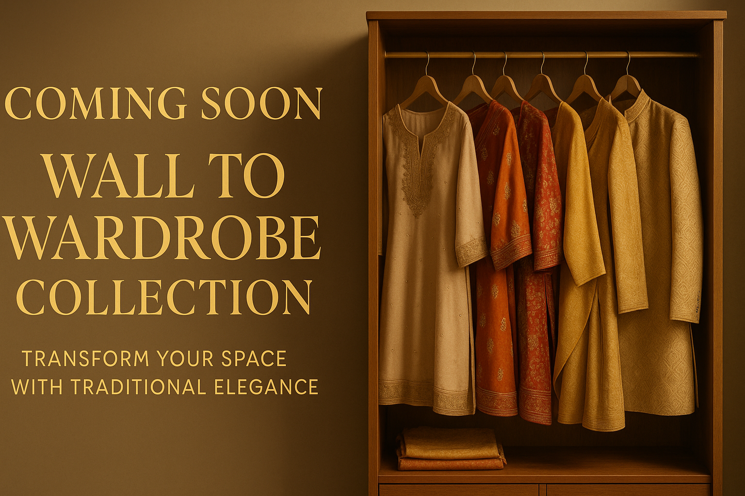 Coming Soon Wall to Wardrobe Collection Banner